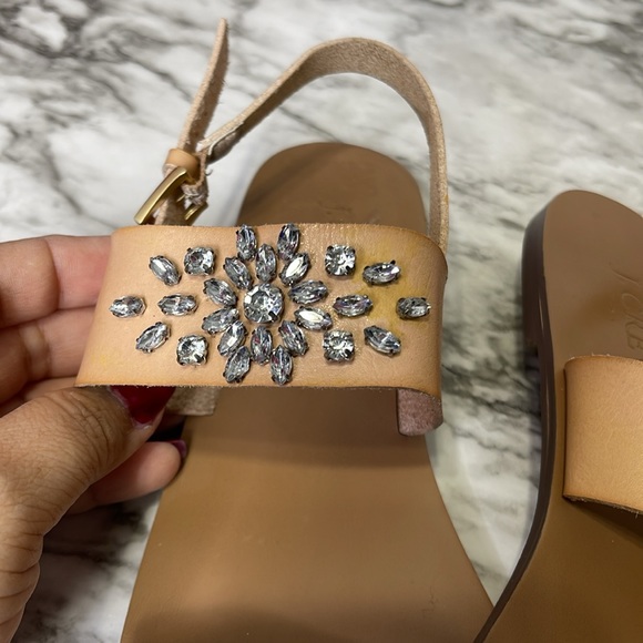 J. Crew Factory womens slingback sandal rhinestone shoe size 8 - Picture 12 of 13